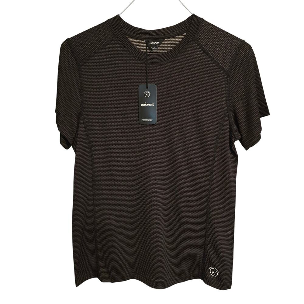 NWT L Allbirds Knit Running Shirt Natural Run Tee Carbon Footprint 6.1
